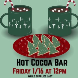 two cups of chocolate with a plate with cookies